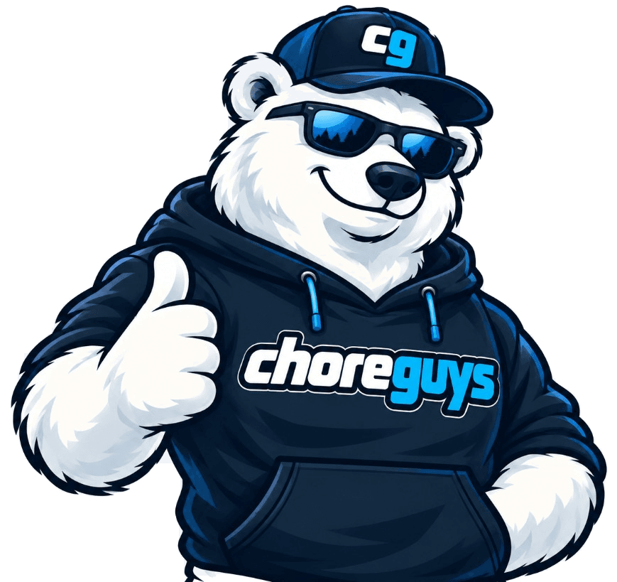 Choreguys polar bear mascot giving a thumbs up